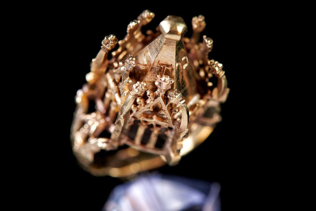 Jewish Wedding Ring, on display in the Old Synagogue in Erfurt 