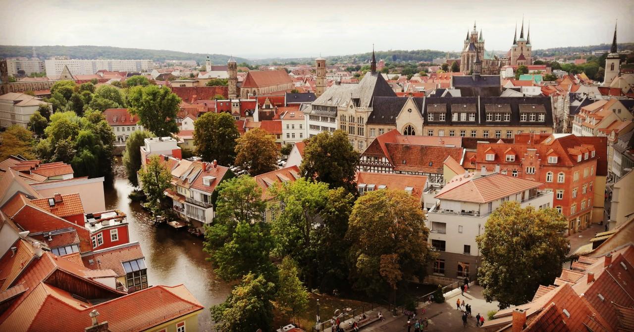 Tower view over Erfurt
