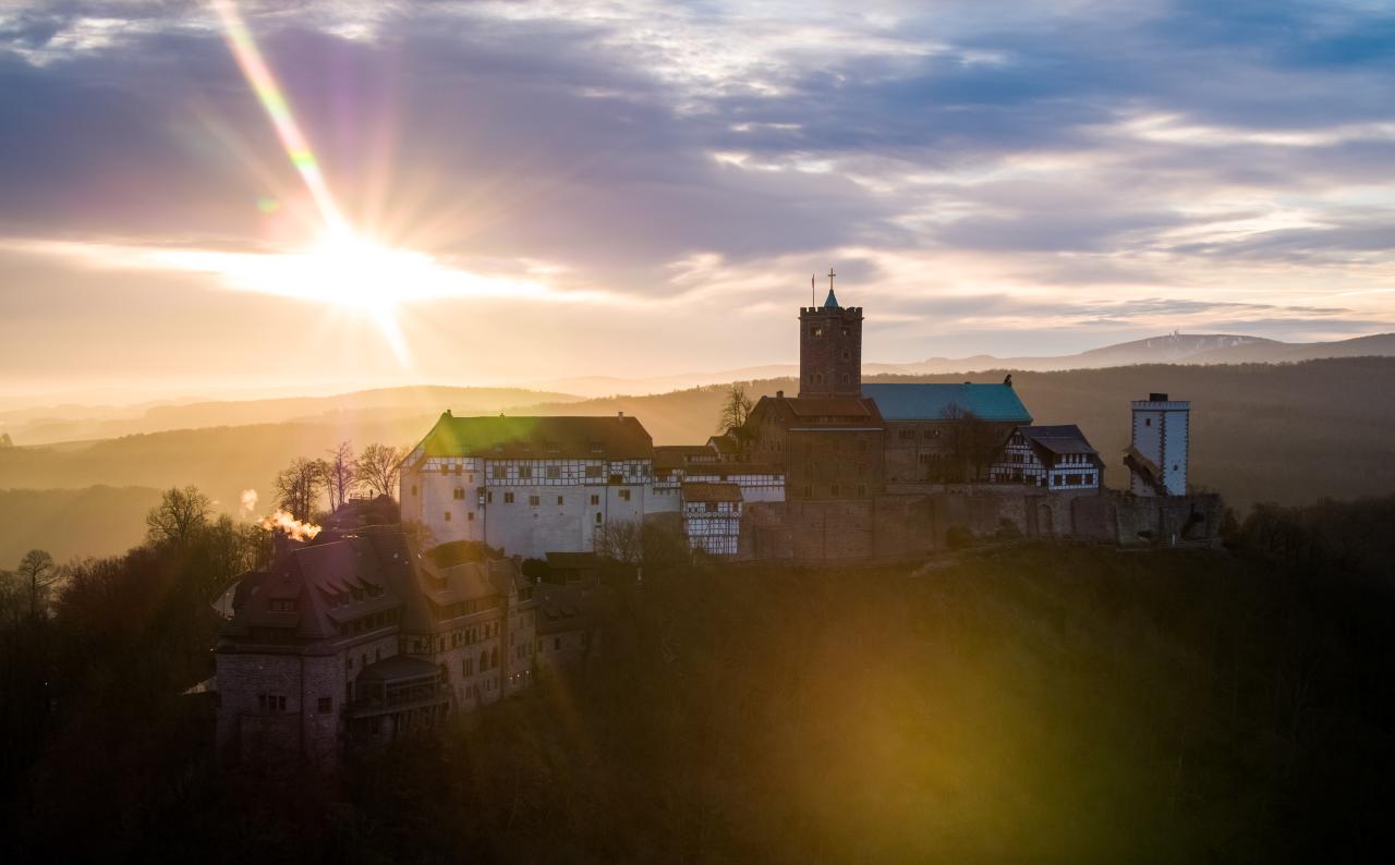 Wartburg im Sonnenaufgang