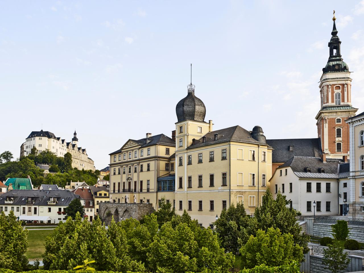 Blick auf das Untere Schloss in Greiz.