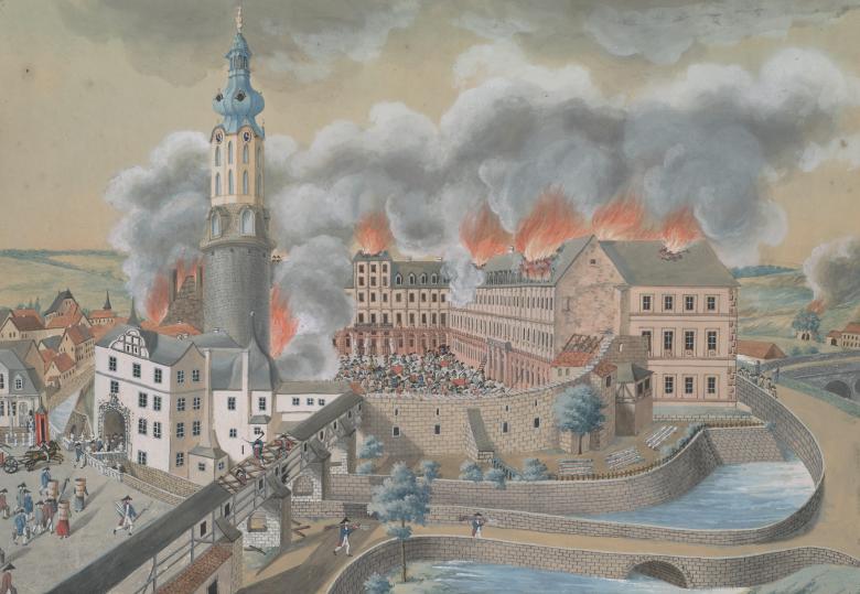 Historische Himmelsburg im Stadtschloss in Weimar nach Christian Richter